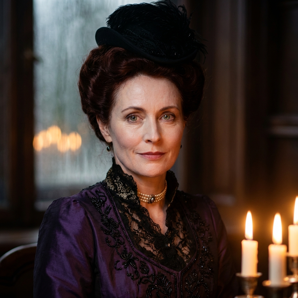 Lady Victoria Blackwood character portrait from dinner-party