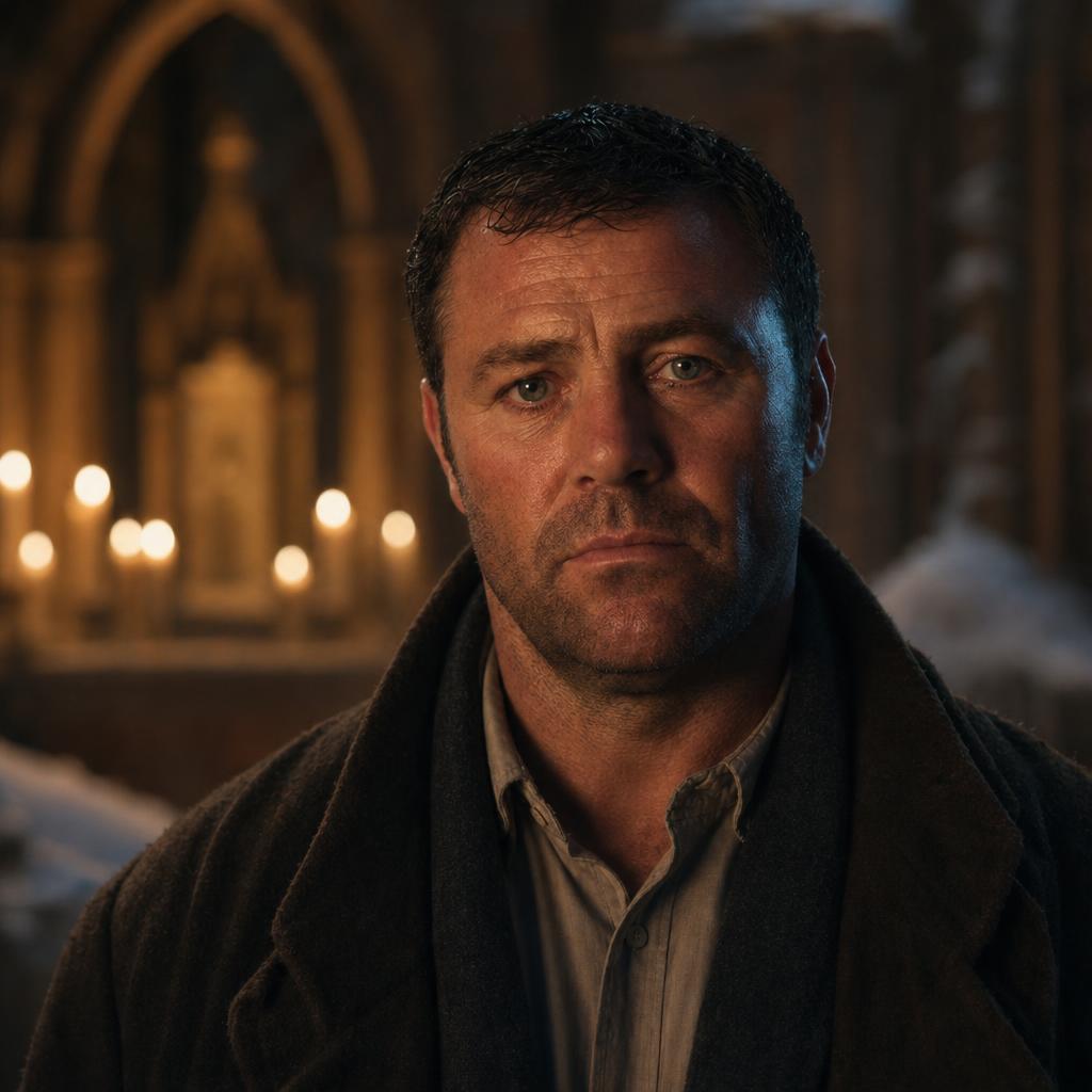 Finbarr Keane character portrait from midnight-mass