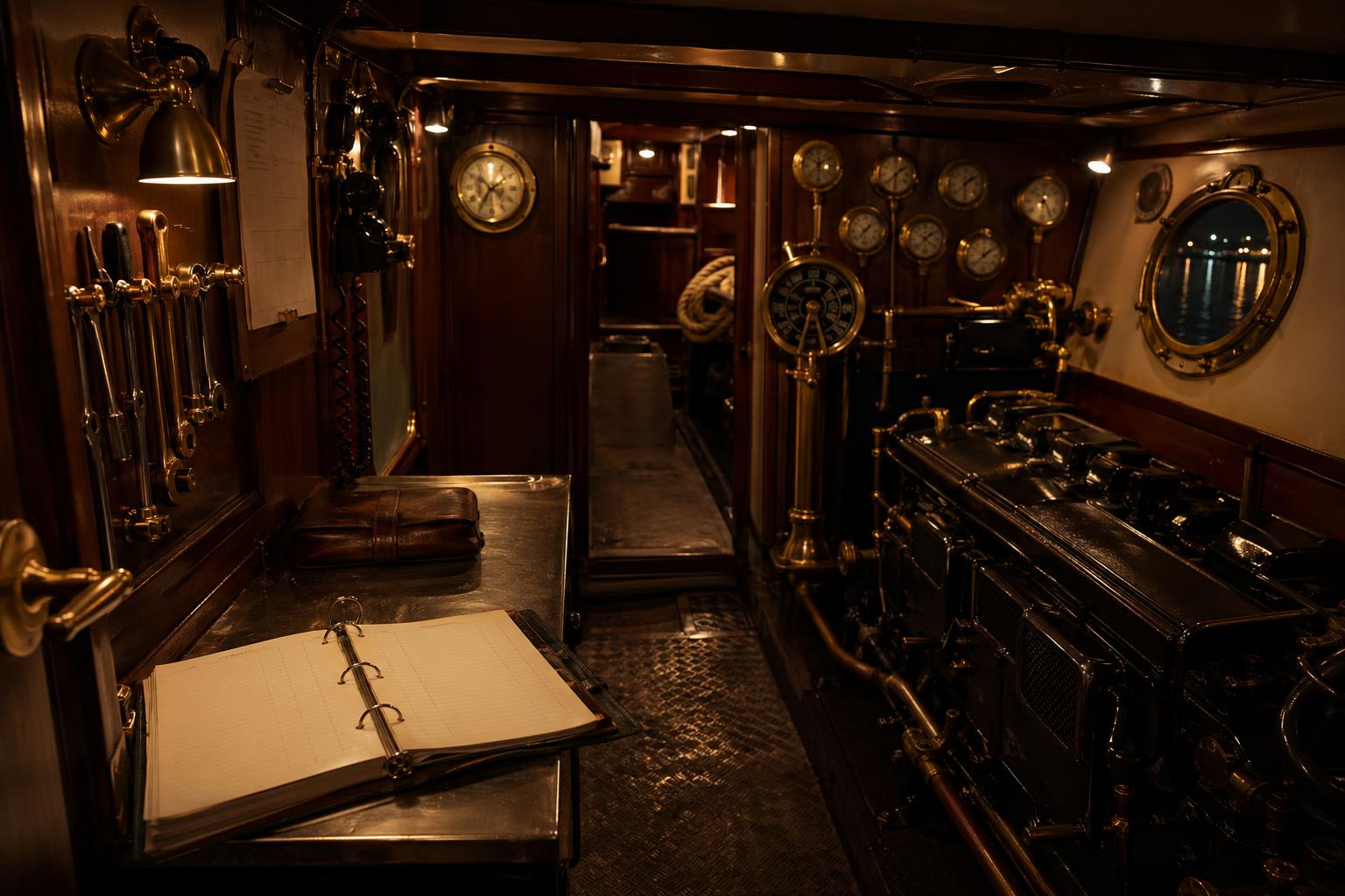 Engine Room location art from yacht-midnight